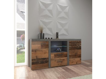 Komoda Rizo 2D2S - Odolné lamino v dekoru matera/old style, FALCO