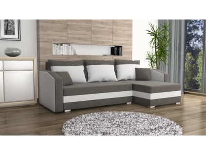 Sedací souprava Fabian UNI šedá/bílá