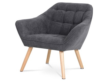 Křeslo, šedá látka, AK-321 GREY2 (Barva Šedá)