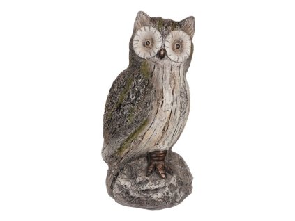 Sova - zahradní dekorace, magnesium, imitace kamene (Barva Hnědá)