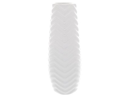 Váza keramická - vlnitý design, barva bílá (Barva Bílá)