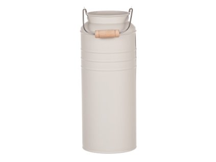 Váza kovová - tvar bandasky, barva šedá (Barva Šedá)