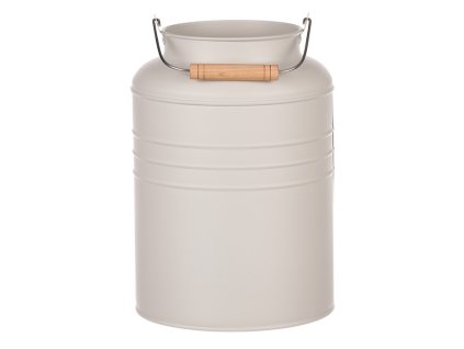 Váza kovová - tvar bandasky, barva šedá (Barva Šedá)