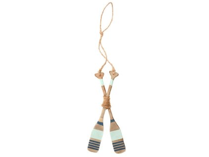 Veslo - dřevěná závěsná dekorace (Barva Zelená)