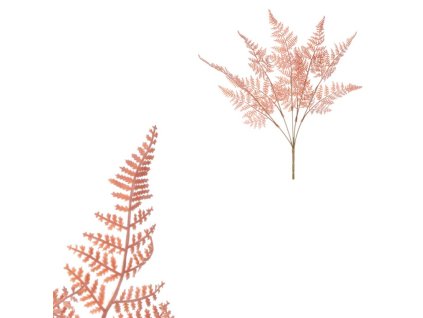 Kapradí - umělý trs, barva cihlově-hnědá (Barva Hnědá)