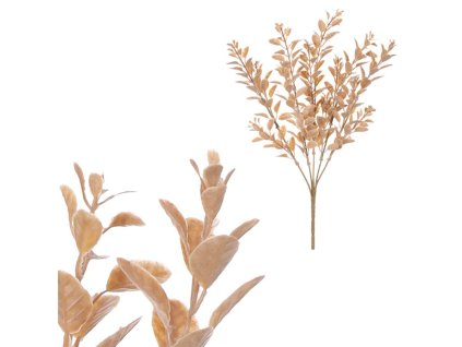 Buxus - umělý trs, barva světle hnědá (Barva Béžová)