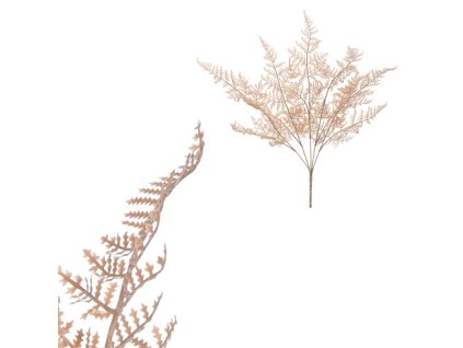 Kapradí - umělý trs, barva hnědo-krémová (Barva Béžová)