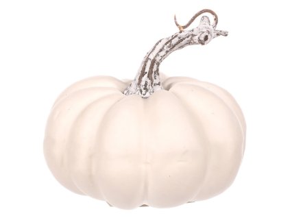 Dýně - plastová dekorace, bílá, cena za 1 ks (Barva Bílá)