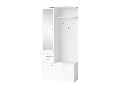 Předsíňová stěna MALL (Varianta Bílá, Orientace levá)