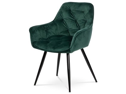 Jídelní židle, zelená, sametová látka, DCH-421 GRN4 (Barva Zelená)