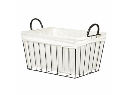 Koš kovový, s látkou. (Barva Černá)