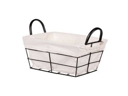 Koš kovový, s látkou. (Barva Černá)