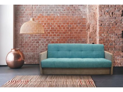 Pohovka Malaga Mini tyrkysová/šedá