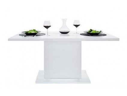 Jídelní stůl ANITA 2 bílá/bílý lesk