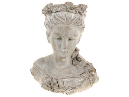 Obal betonový - bysta ženské hlavy (Barva Šedá)