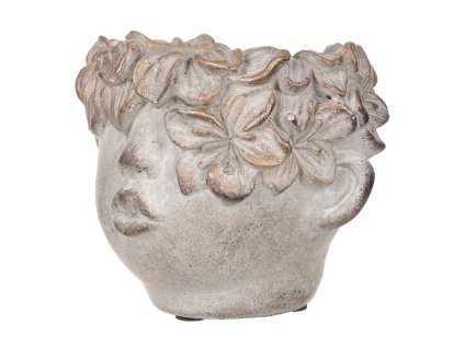 Obal betonový - tvar hlavy, barva šedo-měděná (Barva Šedá)