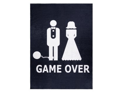 Kusový koberec Bambino 2104 Game Over black (Rozměry koberců 80x150)