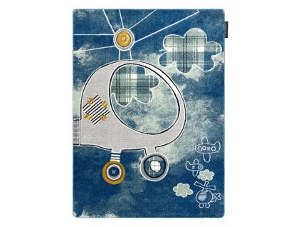 Dětský kusový koberec Petit Helicopter blue (Rozměry koberců 120x170)