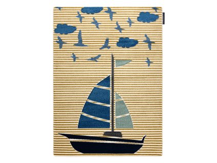 Dětský kusový koberec Petit Sail boat gold (Rozměry koberců 120x170)