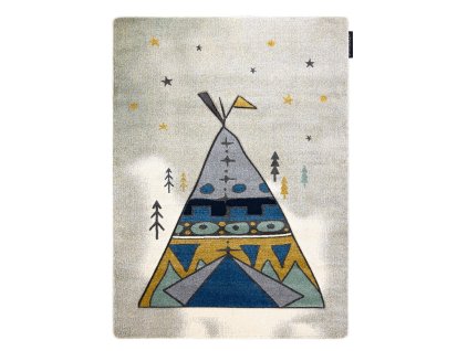 Dětský kusový koberec Petit Tipi grey (Rozměry koberců 140x190)