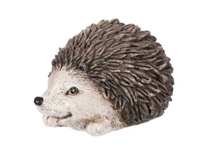 Ježek - figurka z polyresinu, barva šedo-hnědá (Barva Hnědá)
