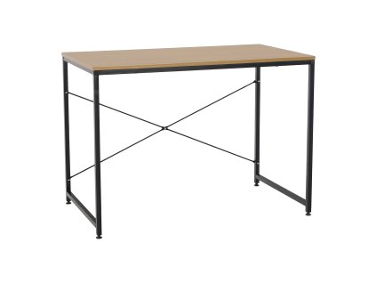 Psací stůl, dub / černá, 100x60 cm, MELLORA