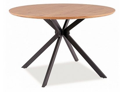 Jídelní stůl DASTER 120 (S) kulatý (Varianta dub / černé nohy)