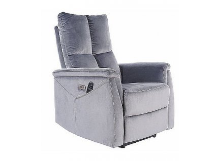 Křeslo polohovací NUTE VELVET M (Varianta Bluvel 14 šedé)