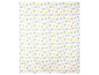 Ubrus s velikonočním motivem, 130x160 cm,100 % polyester. (Barva Bílá)