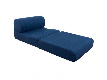 Rozkládací křeslo PEDRO 2v1 k příležitostnému využití na spací matraci - Modrá
