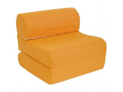 Rozkládací křeslo PEDRO 2v1 k příležitostnému využití na spací matraci - Oranžová
