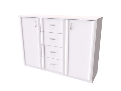 Komoda SIGMA 3 - hloubka 43cm - DOPRODEJ - bílá struktura (Dekor bílá struktura, biela štruktúra)