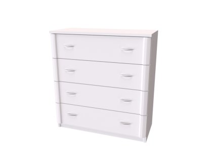 Komoda SIGMA 4 - hloubka 43cm - DOPRODEJ - bílá struktura (Dekor bílá struktura, biela štruktúra)