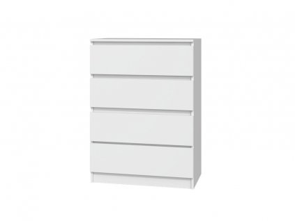 Bílá komoda Malvína M4, 97 cm, moderní design, snadná údržba