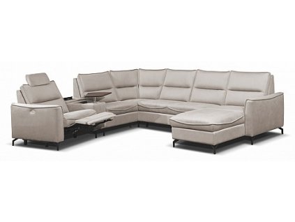 Sedací souprava KRISTÝNA 1E-BR LUX-1-R-2F-OT (Varianta Cloud 03, Orientace levá)