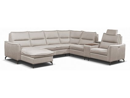 Sedací souprava KRISTÝNA 1E-BR-1-R-2F-OT (Varianta Cloud 03, Orientace levá)