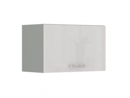 Kuchyňská skříňka Bolzano 50-GU-36-1F, bílý lesk/šedá, 50x36x31 cm