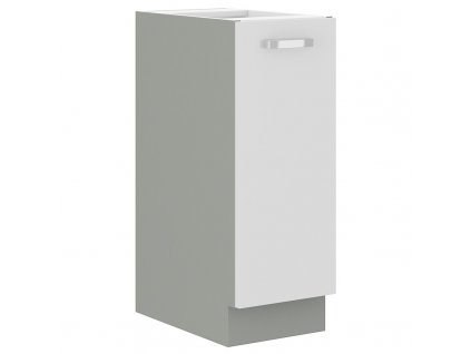 Kuchyňská skříňka Bolzano 30 D CARGO BB bílý lesk/šedá, MDF 30x82x52 cm