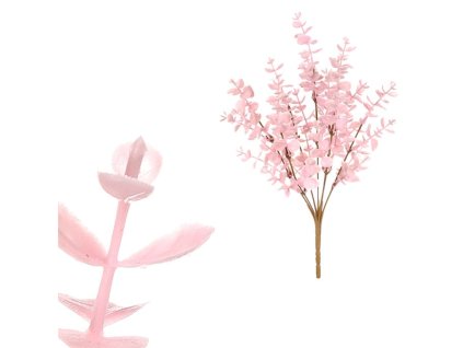 Buxus - umělý trs, barva růžová (Barva Růžová)