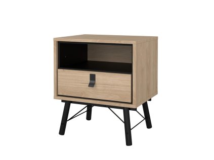 Elegantní noční stolek Rain 1s Jackson Hickory, masivní buk, 59,5 cm