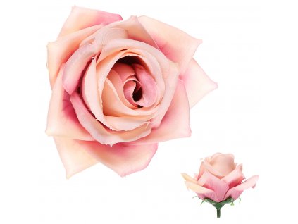 Růže, barva staro-růžová. Květina umělá vazbová. Cena za balení 12 kusů