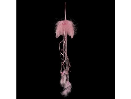 Andělská křídla z peří - závěsná, růžová, v balení 12 ks, cena za 1 ks (Barva Růžová)