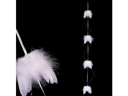 Girlanda s andělskými křídly, bílá barva (Barva Bílá)