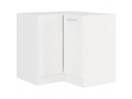 Bílá rohová kuchyňská skříňka Edna 90x90 s tichým zavíráním