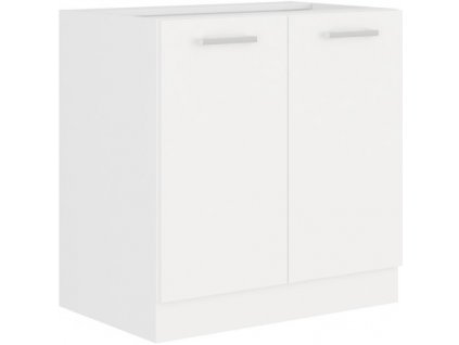 Bílá kuchyňská skříňka Edna 80 D 2F BB, lamino, tichá, 80x52x82 cm