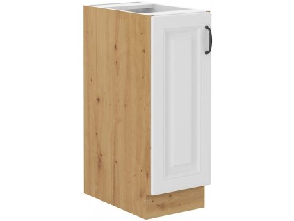 Kuchyňská skříňka Stipe 30 D CARGO BB, bílá/dub artisan, 30x82x52 cm