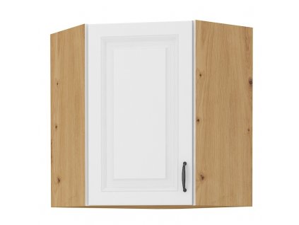 Kuchyňská skříňka Stipe 60x60 cm, bílá/dub artisan, s tichým zavíráním