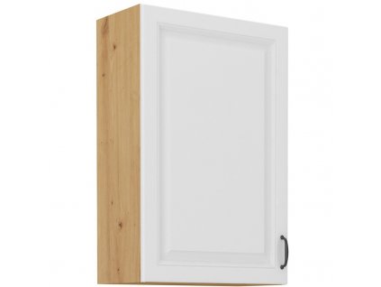 Kuchyňská skříňka Stipe 60 cm, bílá/dub artisan, tichá dvířka, 90 cm
