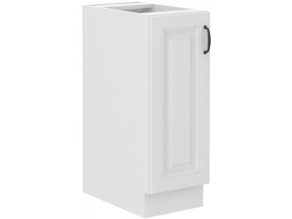 Bílá kuchyňská skříňka Stipe 30 D CARGO BB s nerezovým košem 82x30x52 cm