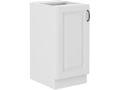 Jednodvéřová kuchyňská skříňka Stipe 40 D 1F BB, bílá, MDF, tichá dvířka